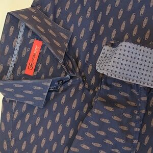 Georg Roth Pima Cotton Fish Print Button Down Shirt Men’s: Size XL‎